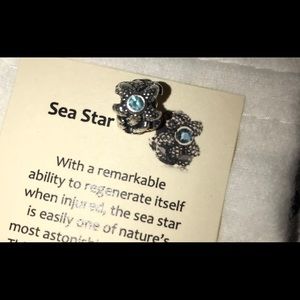 PANDORA sea star charm, aquamarine